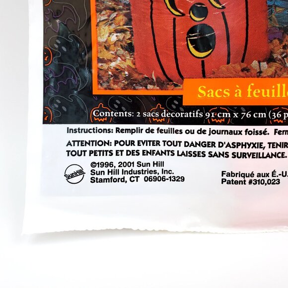 Vintage “Stuff-A-Pumpkin” Lawn & Leaf Bags – Set of 2 – NEW - Picture 6 of 6